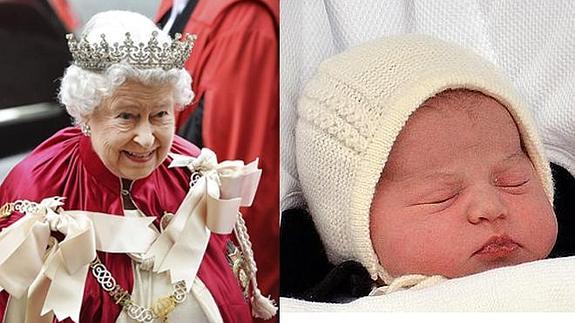 Isabel II ya conoce a su bisnieta Carlota