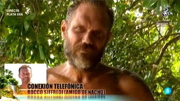 Nacho Vidal recibe el apoyo de Rocco Siffredi en 'Supervivientes'