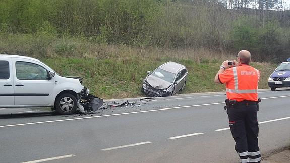 Cinco heridos en dos accidentes en Berango y Amorebieta