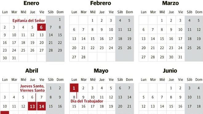 Calendario laboral 2017: festivos y puentes en Euskadi