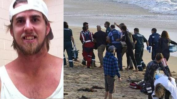 Un surfista australiano, en estado crítico tras perder una pierna en el ataque de un tiburón