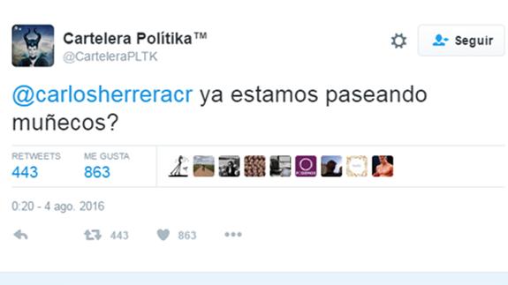 Carlos Herrera la lía con su ofensiva respuesta a un tuitero