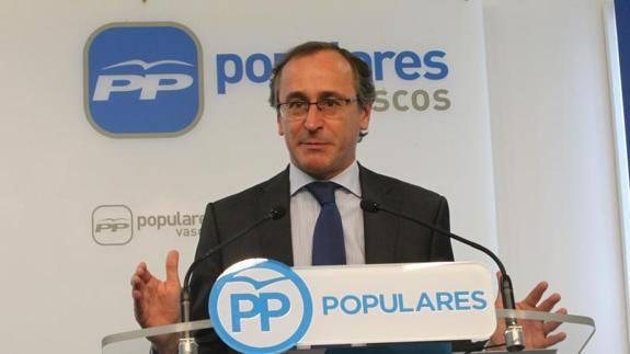 Alfonso Alonso espera que el PNV «se acuerde» de que tiene grupo en el Senado gracias al PP