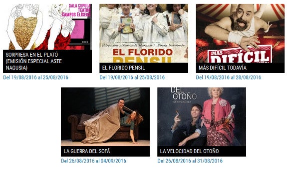 Teatro Campos: programación Aste Nagusia 2016