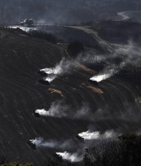 Extinguido el incendio de Tafalla tras 36 horas sin reavivarse los rescoldos