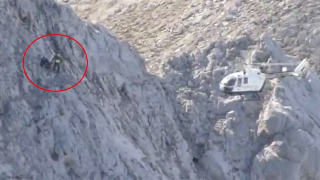 Espectacular rescate de dos montañeros vizcaínos en Picos de Europa