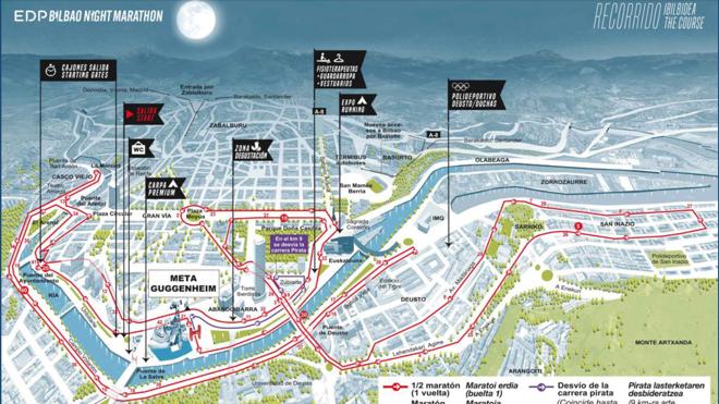 Cortes de tráfico del Bilbao Night: el centro y las márgenes, principales afectados