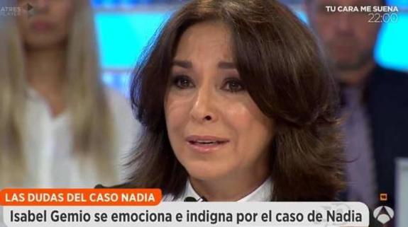 Isabel Gemio rompe a llorar ante Susanna Griso por el 'caso Nadia'