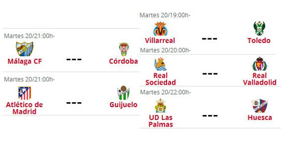 Copa del Rey: horario y resultados de hoy en directo online