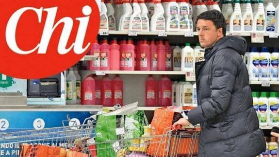 Mateo Renzi hace la compra de Nochebuena en el súper de su pueblo