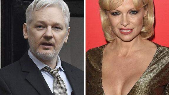 ¿Romance entre Julian Assange y Pamela Anderson?