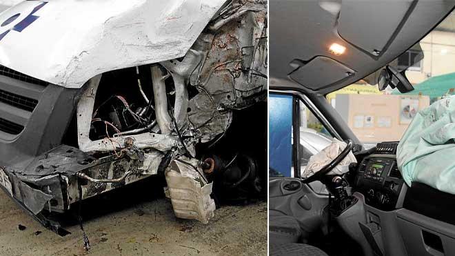 «No he podido esquivarles», dice el conductor de la ambulancia del choque mortal en Usurbil