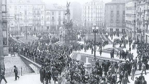 El multitudinario Aberri Eguna de Vitoria en 1934