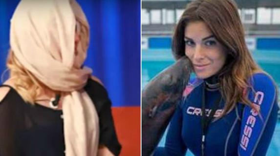 Una ex miss italiana rociada con ácido por su exnovio muestra su cara desfigurada en televisión