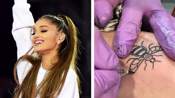 Ariana Grande se tatúa por las víctimas