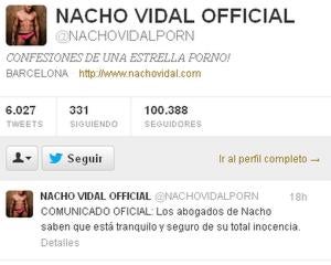 Nacho Vidal desmiente en twitter su implicación en la 'Operación ...